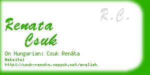 renata csuk business card